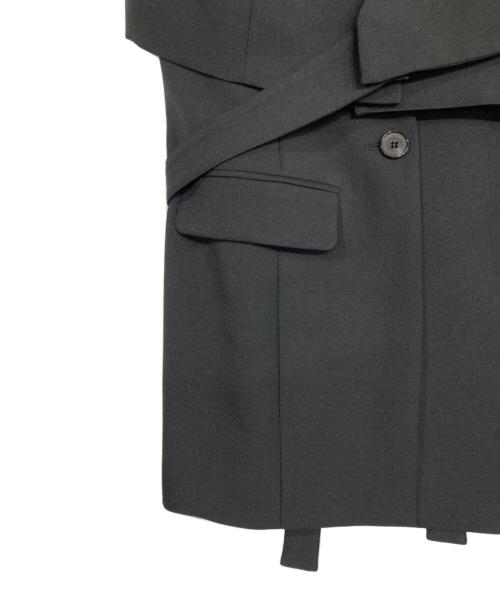 UNITED TOKYO（ユナイテッドトーキョー）UNITED TOKYO (ユナイテッドトーキョー) ベストレイヤードノースリーブジャケット ブラック サイズ:Fの古着・服飾アイテム