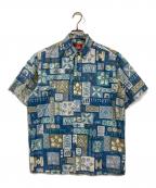 MICKEY MOUSE×reyn spoonerミッキーマウス×レイン スプナー）の古着「半袖シャツ」｜ブルー