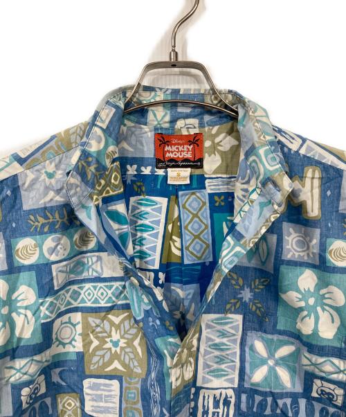 MICKEY MOUSE（ミッキーマウス）MICKEY MOUSE (ミッキーマウス) reyn spooner (レイン スプナー) 半袖シャツ ブルー サイズ:Sの古着・服飾アイテム