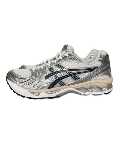 asics（アシックス）asics (アシックス) GEL-KAYANO 14 ホワイト×シルバー サイズ:UK8の古着・服飾アイテム