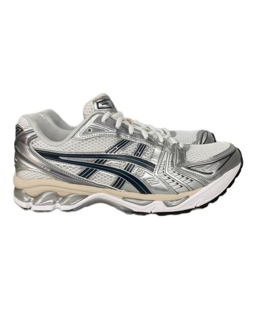 asics（アシックス）asics (アシックス) GEL-KAYANO 14 ホワイト×シルバー サイズ:UK8の古着・服飾アイテム