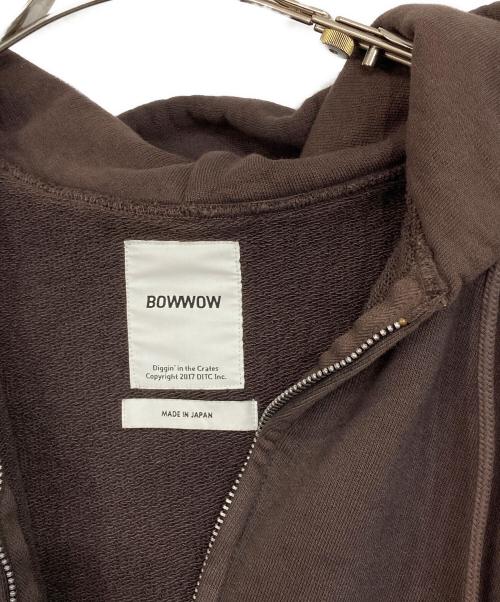 BOWWOW（バウワウ）BOWWOW (バウワウ) ジップパーカー ブラウン サイズ:Mの古着・服飾アイテム