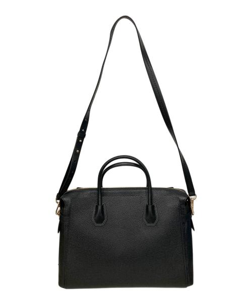 MICHAEL KORS（マイケル・コース）MICHAEL KORS (マイケルコース) Mercer Large Pebbled Leather Belted Satchel ブラックの古着・服飾アイテム