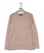 LAUREN RALPH LAURENローレンラルフローレン）の古着「ケーブルニット」｜ピンク