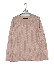 LAUREN RALPH LAUREN（ローレンラルフローレン）の古着「ケーブルニット」｜ピンク