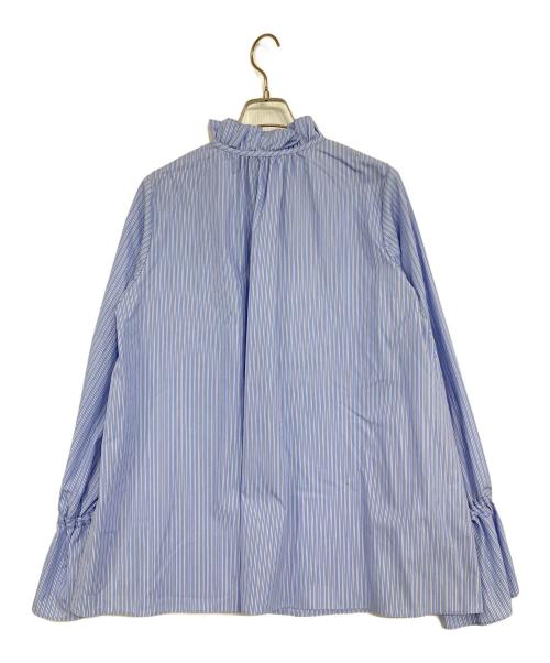 IENA（イエナ）IENA (イエナ) コットンポリエステルフリルブラウス ブルー サイズ:Fの古着・服飾アイテム