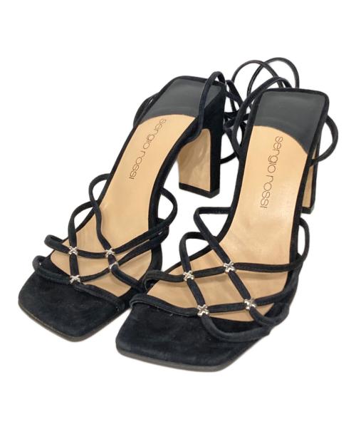 sergio rossi（セルジオロッシ）sergio rossi (セルジオロッシ) 編上げサンダル ブラック サイズ:36の古着・服飾アイテム
