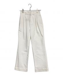 woadblue（ウォードブルー）の古着「2タックデニムパンツ」｜ホワイト