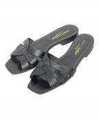 Saint Laurent Parisサンローランパリ）の古着「トリビュートフラットサンダル」｜ブラック