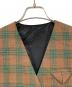 中古・古着 ANDREA&Co. (アンドレアアンドコー) チェック柄ポケットデザインベスト&チェック柄ロングプリーツスカートセットアップ ブラウン×グリーン サイズ:SIZE L：10000円