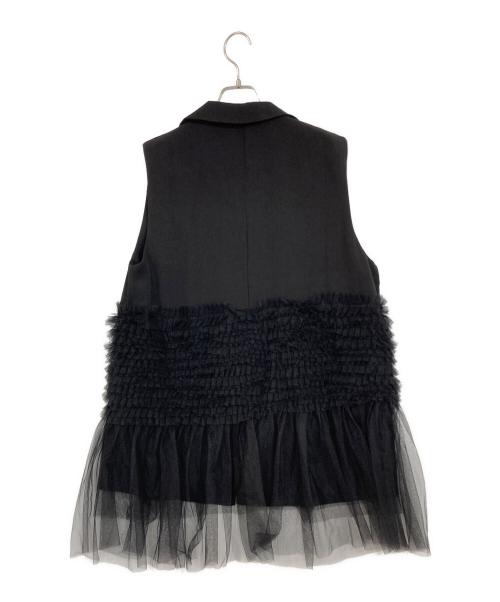 ANDREA&Co.（アンドレアアンドコー）ANDREA&Co. (アンドレアアンドコー) チュールコンビテーラードベスト ブラック サイズ:SIZE Fの古着・服飾アイテム
