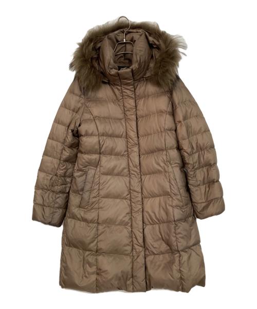 23区（ニジュウサンク）23区 (ニジュウサンク) シレータフタロングダウンコート ブラウン サイズ:38の古着・服飾アイテム