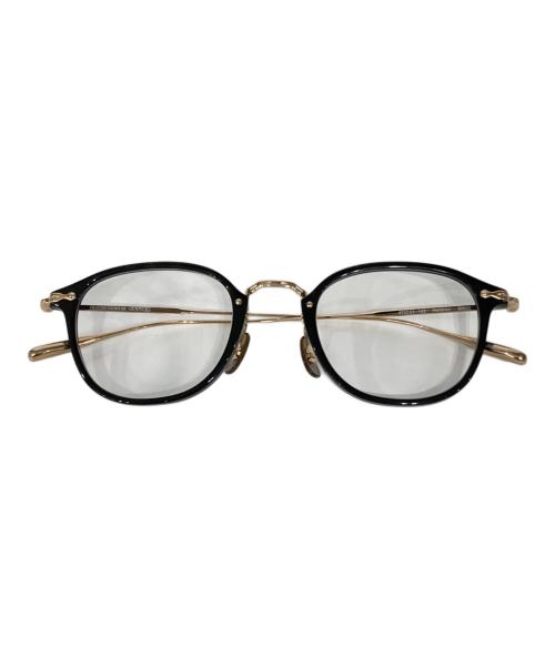 OLIVER PEOPLES（オリバーピープルズ）OLIVER PEOPLES (オリバーピープルズ) 伊達眼鏡 ブラック×ゴールド サイズ:47□23-145の古着・服飾アイテム