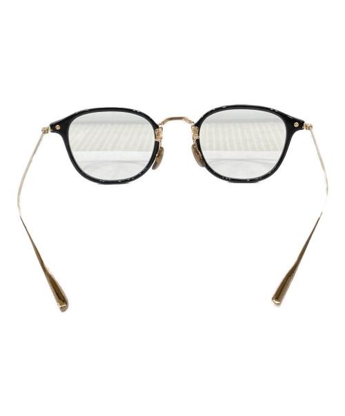 OLIVER PEOPLES（オリバーピープルズ）OLIVER PEOPLES (オリバーピープルズ) 伊達眼鏡 ブラック×ゴールド サイズ:47□23-145の古着・服飾アイテム