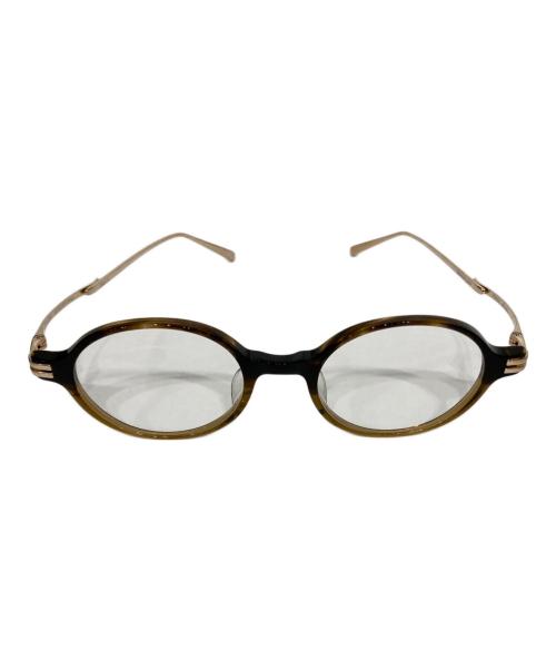 One/Three Compound Frame（ワンスリーコンパウンドフレーム）One/Three Compound Frame (ワンスリーコンパウンドフレーム) 伊達眼鏡 ブラウン サイズ:47 21-140の古着・服飾アイテム