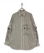 FRAMeWORK×LEVIPATAフレームワーク×リーバイパタ）の古着「ストライプシャツ」｜ホワイト×グレー