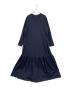BEARDSLEY（ビアズリー）の古着「コットンポンチ裾ギャザーワンピース」｜ネイビー