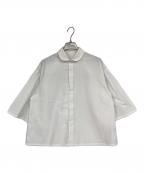 #Newansハッシュニュアンス）の古着「ミニカラーフレアスリーブシャツ」｜ホワイト