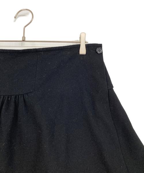 yohji yamamoto+noir（ヨウジヤマモトプリュスノアール）yohji yamamoto+noir (ヨウジヤマモトプリュスノアール) ラップウールミニスカート ブラック サイズ:1の古着・服飾アイテム