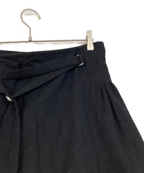 yohji yamamoto+noir（ヨウジヤマモトプリュスノアール）yohji yamamoto+noir (ヨウジヤマモトプリュスノアール) ラップウールミニスカート ブラック サイズ:1の古着・服飾アイテム