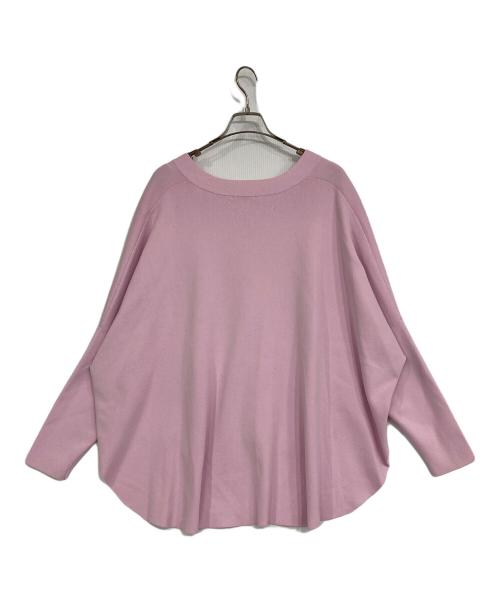 LE PHIL（ル フィル）LE PHIL (ル フィル) オーバーサイズラウンドヘムカーデ ニットカーディガン ピンク サイズ:Fの古着・服飾アイテム