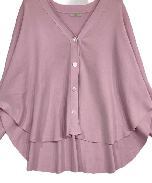 LE PHIL（ル フィル）LE PHIL (ル フィル) オーバーサイズラウンドヘムカーデ ニットカーディガン ピンク サイズ:Fの古着・服飾アイテム