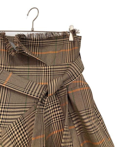 CITY（シティ）CITY (シティ) チェックスカート ブラウン サイズ:1の古着・服飾アイテム