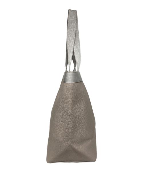 Herve Chapelier（エルベシャプリエ）Herve Chapelier (エルベシャプリエ) コーテッドキャンバススクエアトートA4サイズ(ML) マスティック×シルバーの古着・服飾アイテム