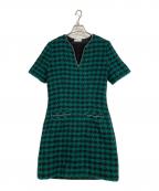 Sandroサンドロ）の古着「SHORT TWEED DRESS」｜グリーン