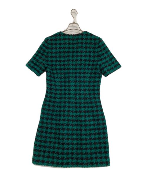 Sandro（サンドロ）Sandro (サンドロ) SHORT TWEED DRESS グリーン サイズ:38の古着・服飾アイテム