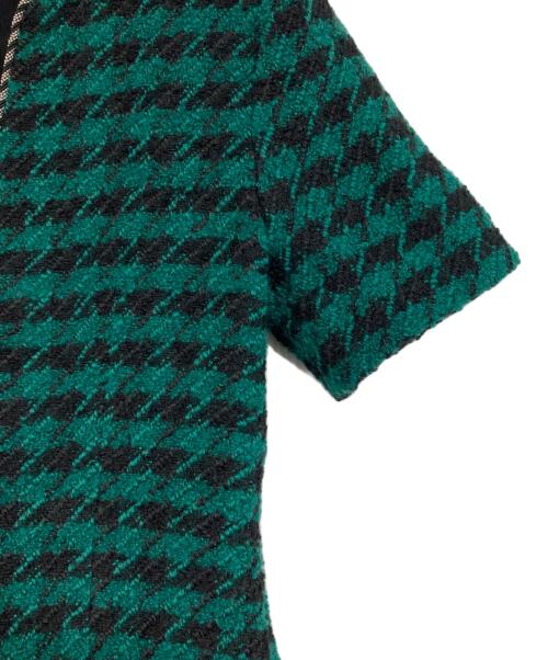Sandro（サンドロ）Sandro (サンドロ) SHORT TWEED DRESS グリーン サイズ:38の古着・服飾アイテム