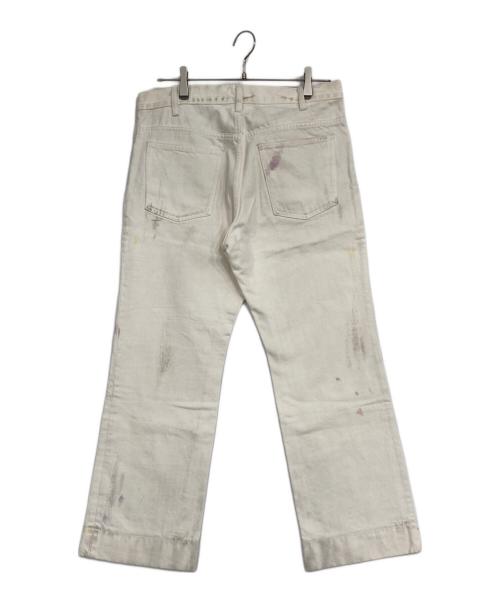 URU（ウル）URU (ウル) ペイント加工デニムパンツ アイボリー サイズ:2の古着・服飾アイテム