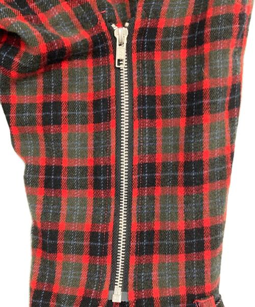 PHINGERIN（フィンガリン）PHINGERIN (フィンガリン) チェックボンテージパンツ レッド×グリーン サイズ:Mの古着・服飾アイテム