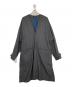SYU.（シュウ）の古着「ノーカラーチェックコート」｜グレー