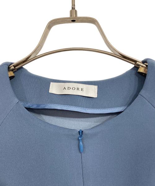 ADORE（アドーア）ADORE (アドーア) フロントジップカットソー ブルー サイズ:38の古着・服飾アイテム