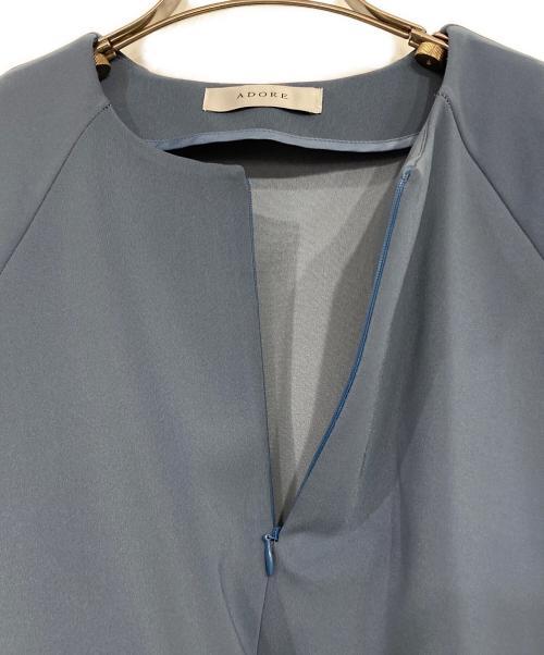 ADORE（アドーア）ADORE (アドーア) フロントジップカットソー ブルー サイズ:38の古着・服飾アイテム