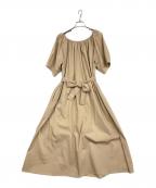 VONDELフォンデル）の古着「ギャザーワンピース」｜ベージュ