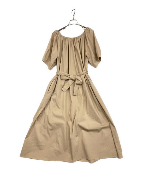 VONDEL（フォンデル）VONDEL (フォンデル) ギャザーワンピース ベージュ サイズ:38の古着・服飾アイテム
