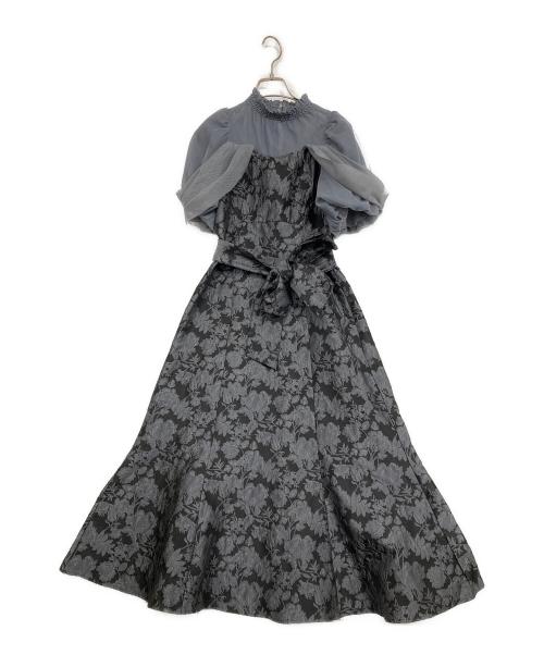 DazzliN（ダズリン）DazzliN (ダズリン) シアーベールジャガードワンピース ブラック サイズ:Sの古着・服飾アイテム