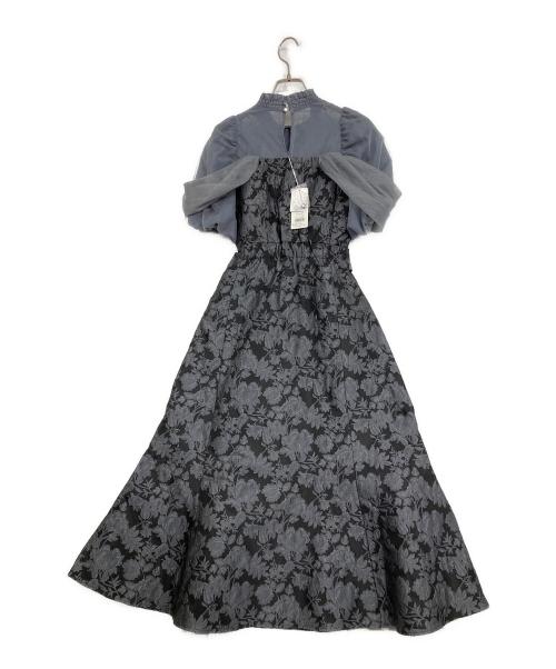 DazzliN（ダズリン）DazzliN (ダズリン) シアーベールジャガードワンピース ブラック サイズ:Sの古着・服飾アイテム