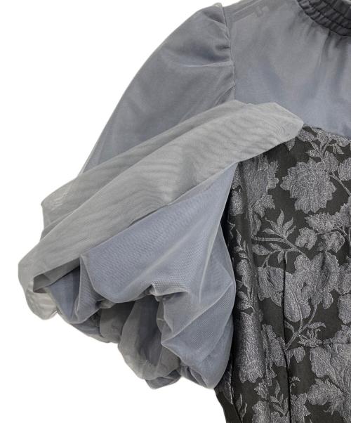 DazzliN（ダズリン）DazzliN (ダズリン) シアーベールジャガードワンピース ブラック サイズ:Sの古着・服飾アイテム