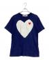 PLAY COMME des GARCONS（プレイコムデギャルソン）の古着「ハートロゴプリントTシャツ」｜ネイビー
