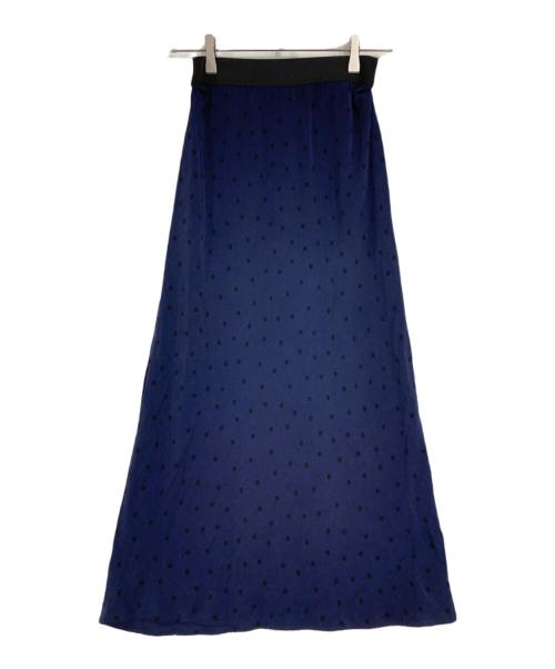 NOLLEY'S（ノーリーズ）NOLLEY'S (ノーリース) ドットスカート ネイビー サイズ:36の古着・服飾アイテム