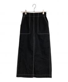 DRESSTERIOR（ドレステリア）の古着「リネンブレンドタイトスカート」｜ブラック