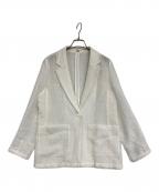 NOLLEY'S sophiノーリーズソフィー）の古着「フラッグカラミテーラードジャケット」｜ホワイト