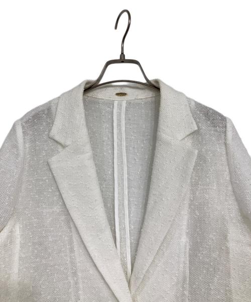 NOLLEY'S sophi（ノーリーズソフィー）NOLLEY'S sophi (ノーリーズソフィー) フラッグカラミテーラードジャケット ホワイト サイズ:36の古着・服飾アイテム