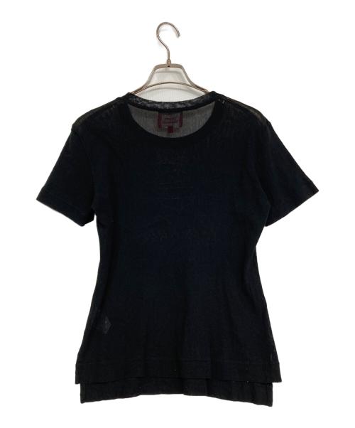 Vivienne Westwood RED LABEL（ヴィヴィアンウエストウッドレッドレーベル）Vivienne Westwood RED LABEL (ヴィヴィアンウエストウッドレッドレーベル) オーブプリントチュールカットソー ブラック サイズ:00の古着・服飾アイテム