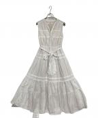 HER LIP TOハーリップトゥ）の古着「Scala Lace-Trimmed Dress」｜ホワイト