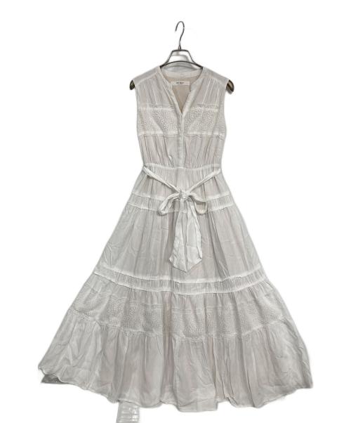 HER LIP TO（ハーリップトゥ）Her lip to (ハーリップトゥ) Scala Lace-Trimmed Dress ホワイト サイズ:Mの古着・服飾アイテム