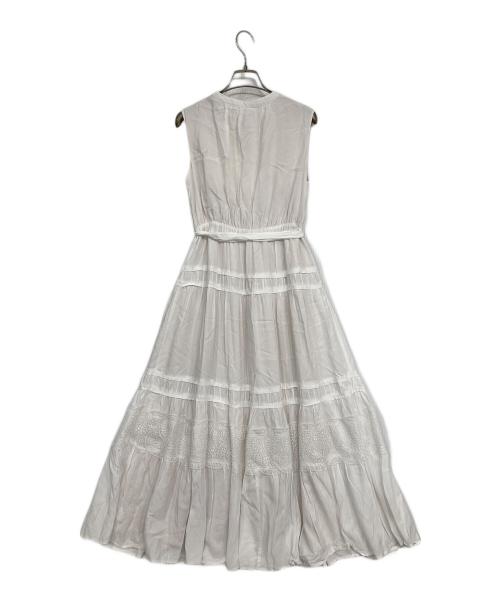 HER LIP TO（ハーリップトゥ）Her lip to (ハーリップトゥ) Scala Lace-Trimmed Dress ホワイト サイズ:Mの古着・服飾アイテム